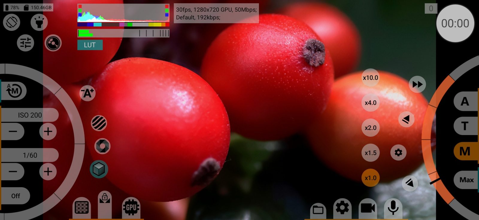 before: manual focus, the whole frame:
