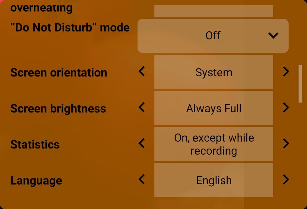 Screen orientation