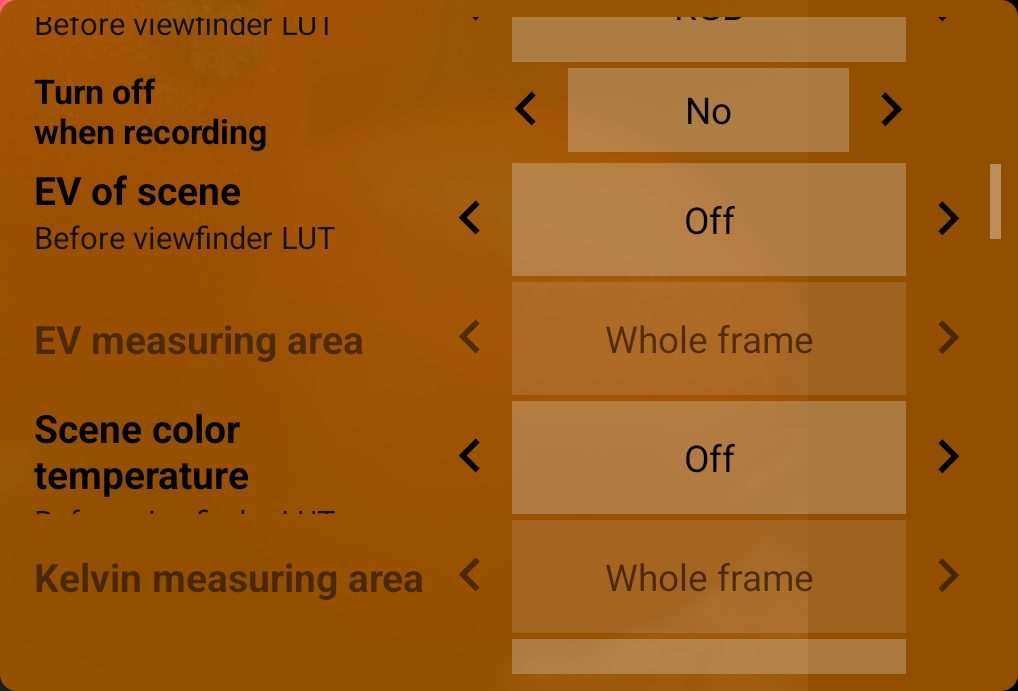 Turn off when recording